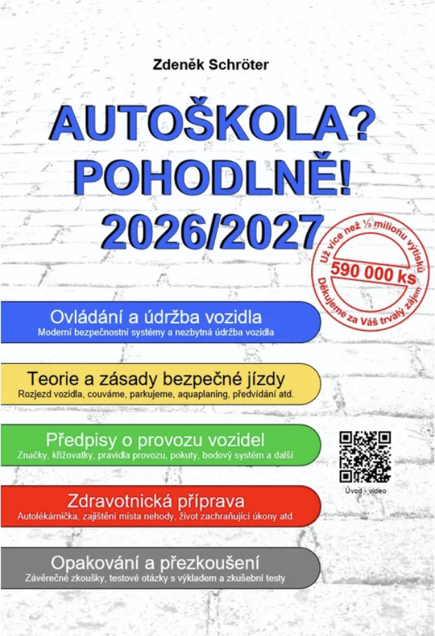 Učebnice Autoškola? Pohodlně! 2026/2027 pro žáky Autoškoly Limo Brno